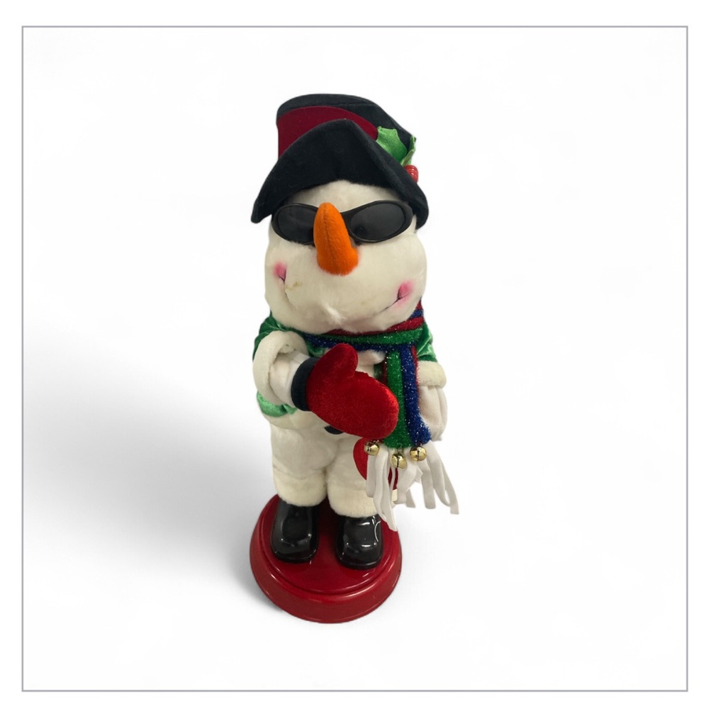 Gemmy Animated Snowman dancer with Red and Green Accents